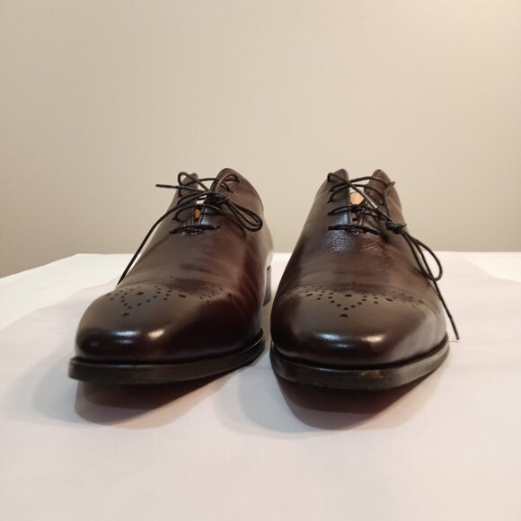 MAISON FORTE CHOCOLATE BROWN OXFORDS MEN SIZE 13 - Picture 2 of 7